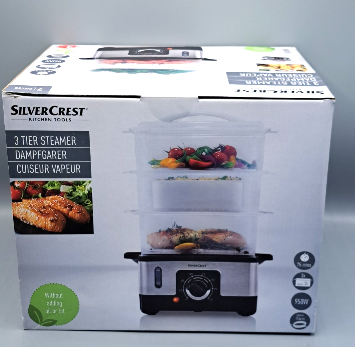 Silvercrest Dampfgarer, einstellbar von 0 bis 75 Minuten